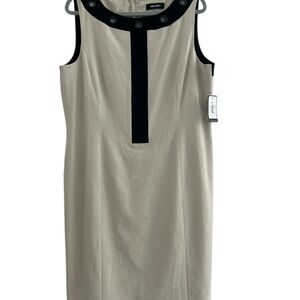 NWT Nine West Sleeveless Colorblocked Sheath Dress w/ Grommet Neckline Sz 16